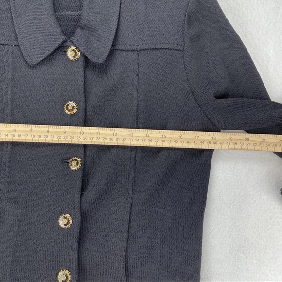 St. John Collection by Marie Gray Sz 6 Suit Jacket Knit Blazer Old Money Luxury - Picture 7 of 12